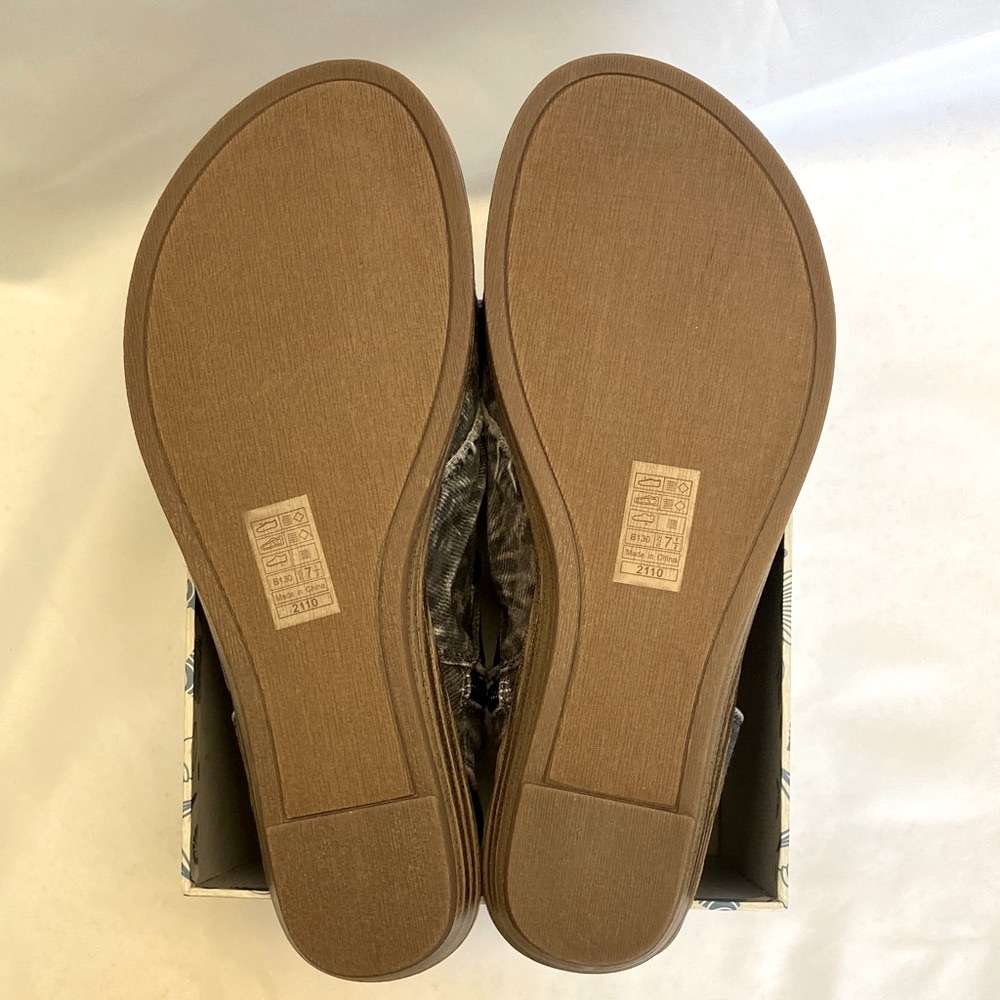 Blowfish Distressed Black Denim Sandals Size 7.5 - Picture 6 of 7